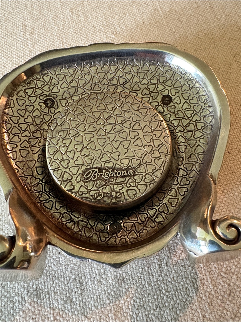 Brighton Silver Heart Decorative Clock with Filigree Accents - Picture 4 of 4